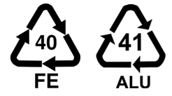 simbol reciclare metal